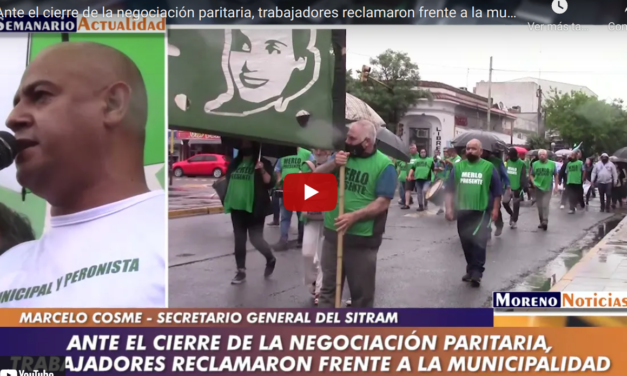Ante el cierre de la negociación paritaria, trabajadores reclamaron frente a la municipalidad