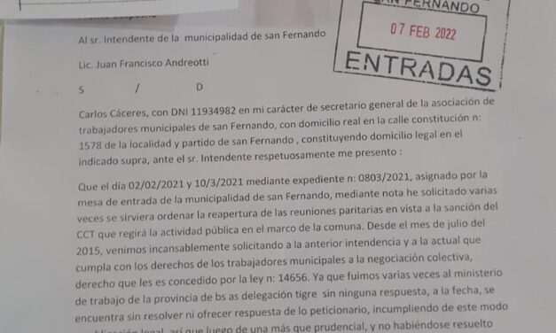 MUNICIPALES de SAN FERNANDO (B.A.) – ATMSF –
