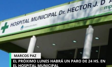 ENFERMEROS DEL HOSPITAL DE MARCOS PAZ EXIGEN UN AUMENTO DE SUELDO
