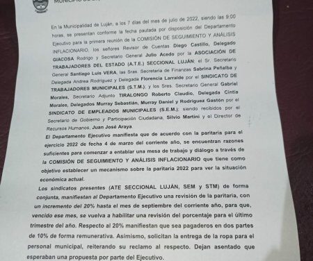 La reunión entre municipales y Ejecutivo pasó a un cuarto intermedio