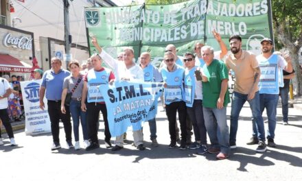 Participamos de la marcha de la regional 7ma de la Federación de Sindicatos Municipales Bonaerenses