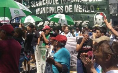 «El peor municipio»: La Fesimubo respaldó la protesta de los Municipales de Merlo, que denuncian un básico de $16,500