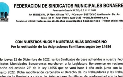 Con nuestros hijos y nuestras hijas decimos no