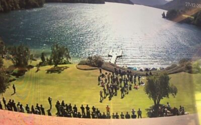 Grabois y sus militantes continúan el acampe en Lago Escondido y piden por la Justicia en el lugar