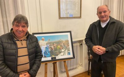 El Secretario de Acción Política de la C.T.M., compañero Rubén «Cholo» García, mantuvo un encuentro con Monseñor Jorge Lugones, Titular de la Comisión Episcopal de la Pastoral Social.
