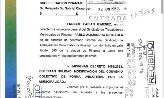Alerta del STMP por un decreto del Intendente Yeza