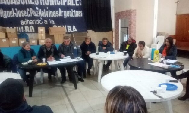 plenario de delegadas y delegados gremiales de los distritos  de San Miguel . José C Paz  y Malvinas Argentinas .