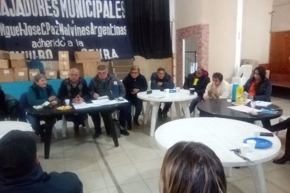 plenario de delegadas y delegados gremiales de los distritos  de San Miguel . José C Paz  y Malvinas Argentinas .