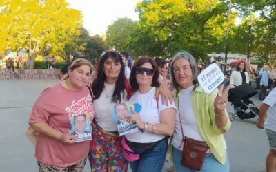 Mesa multisectorial de mujeres y diversidades Abbott/Monte presentes en la marcha LGTByMAS