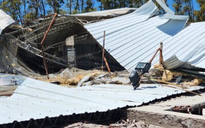 Las instalaciones del Sindicato de Municipales también sufrieron las consecuencias del temporal