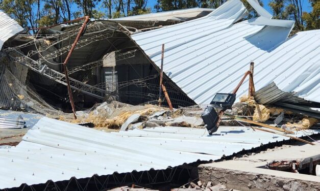 Las instalaciones del Sindicato de Municipales también sufrieron las consecuencias del temporal