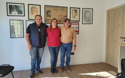 18-07-24 RUBEN  «Cholo» GARCÍA recibió a SANTIAGO VERA, Secretario General del STM Luján.