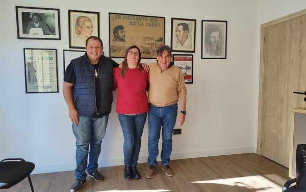 18-07-24 RUBEN  «Cholo» GARCÍA recibió a SANTIAGO VERA, Secretario General del STM Luján.