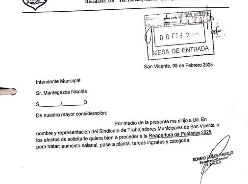 MUNICIPALES de SAN VICENTE (B.A.)  – STMSV –