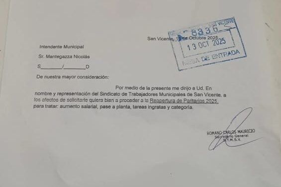 MUNICIPALES de SAN VICENTE (B.A.) – STMSV –