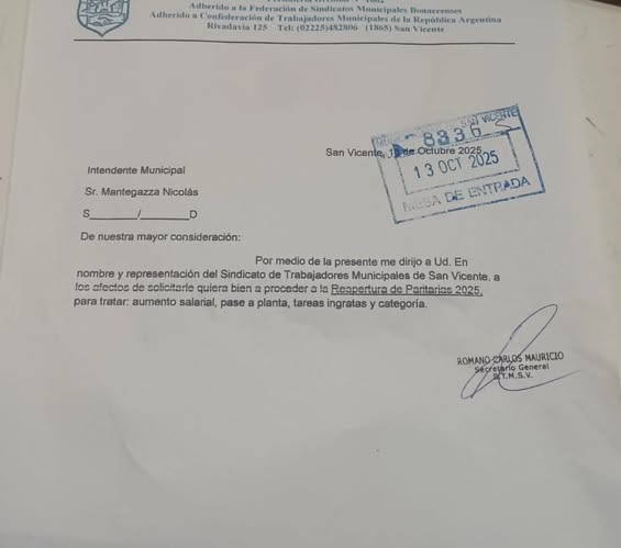 MUNICIPALES de SAN VICENTE (B.A.) – STMSV –