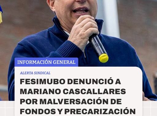 FESIMUBO denunció al intendente Mariano Cascallares por malversación de fondos y precarización laboral.