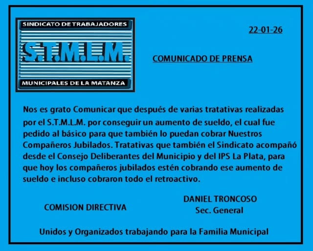 MUNICIPALES de LA MATANZA (B.A.) – STMLM –