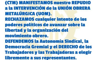 NO A LA INTERVENCIÓN DE LA UOM