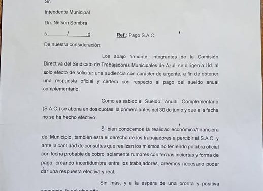 STMA: Reunión por el aguinaldo.