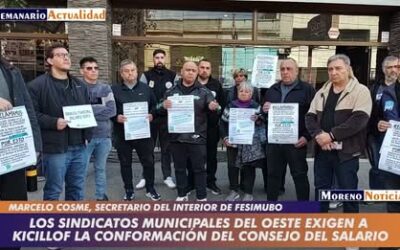 Los sindicatos municipales del oeste exigen a Kicillof la conformación del Consejo del Salario