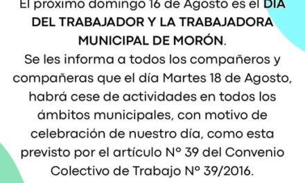 ¡Feliz día, municipales de Morón!