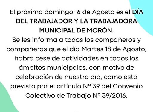 ¡Feliz día, municipales de Morón!