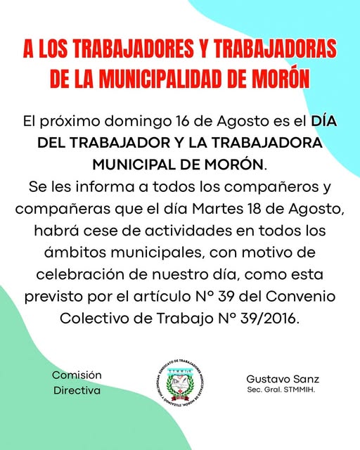 ¡Feliz día, municipales de Morón!