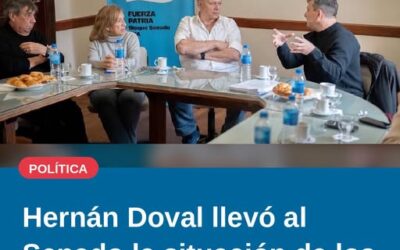 Hernán Doval llevó al Senado la situación de los municipales