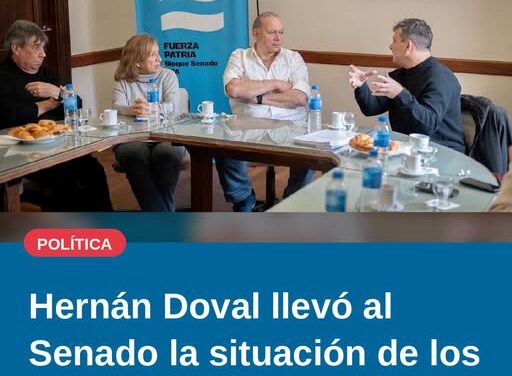 Hernán Doval llevó al Senado la situación de los municipales