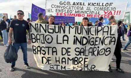 Protesta de FESIMUBO: corte en las rutas 6 y 205