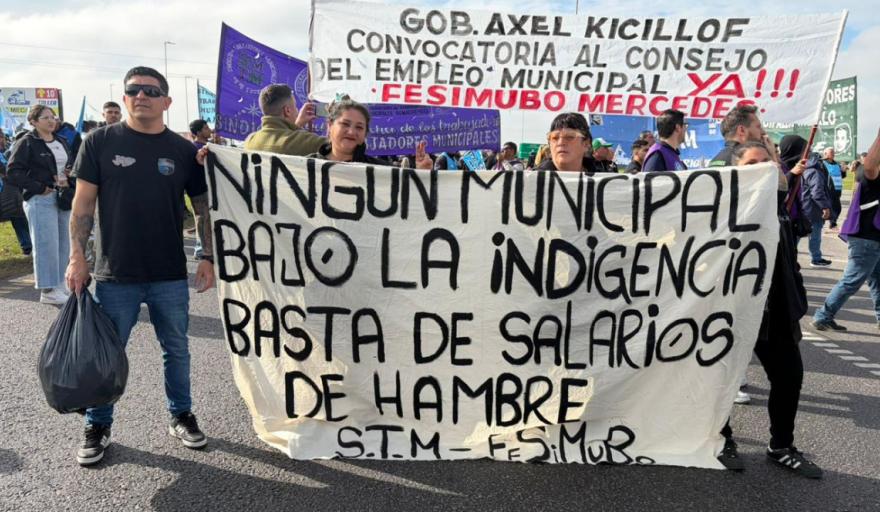 Protesta de FESIMUBO: corte en las rutas 6 y 205
