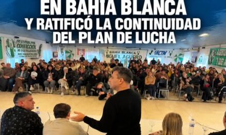 Hernán Doval reunió a la Regional Sur en Bahía Blanca y ratificó la continuidad del plan de lucha