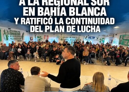 Hernán Doval reunió a la Regional Sur en Bahía Blanca y ratificó la continuidad del plan de lucha