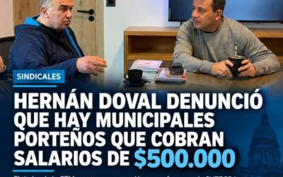Hernán Doval denunció que hay municipales porteños que cobran salarios de $500 mil “en la ciudad más rica del país”